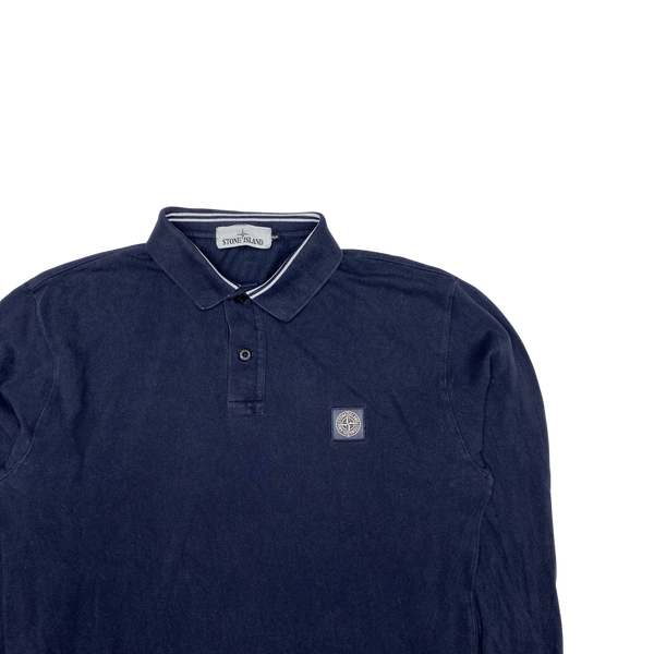 Stone Island 2015 Navy Longsleeve Polo Shirt