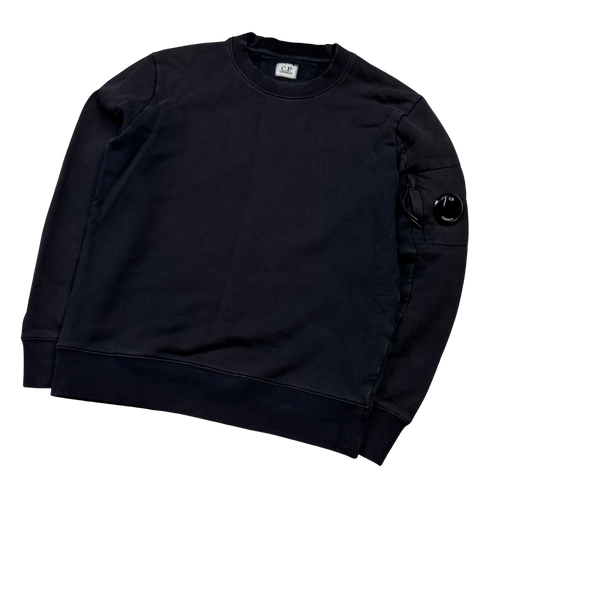 CP Company Dark Navy Thick Cotton Sweatshirt - Small