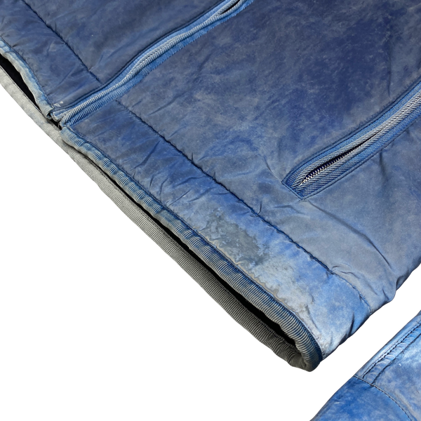 Stone Island 2011 Blue Liquid Reflective Fleece Lined Jacket