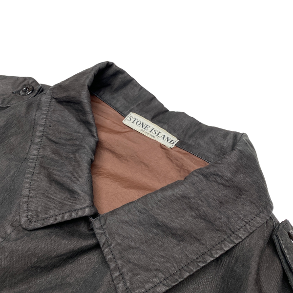 Stone Island 2006 Dark Brown Lino Flax Field Jacket