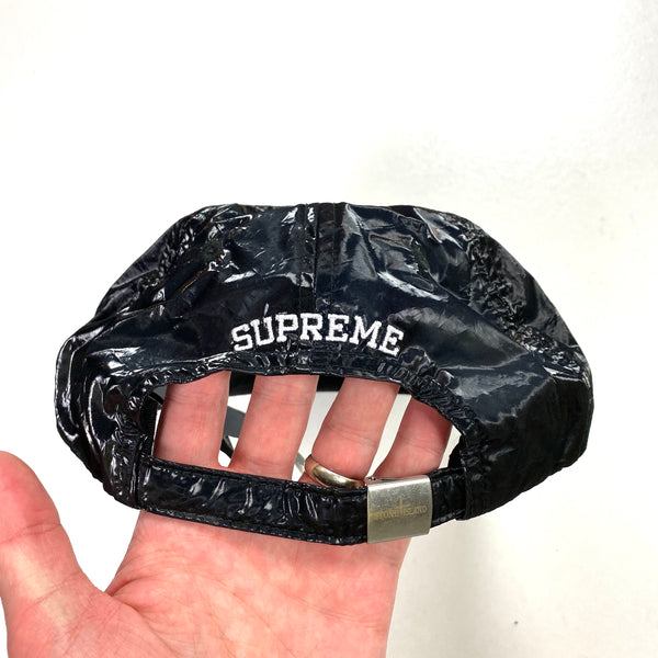 Stone Island x Supreme Black Silk Cap
