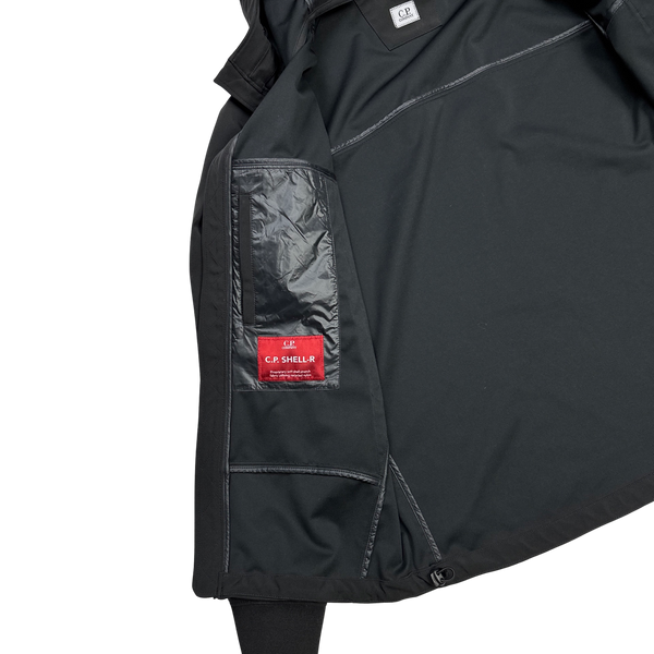 CP Company Black Shell R Goggle Soft Shell Jacket - Medium