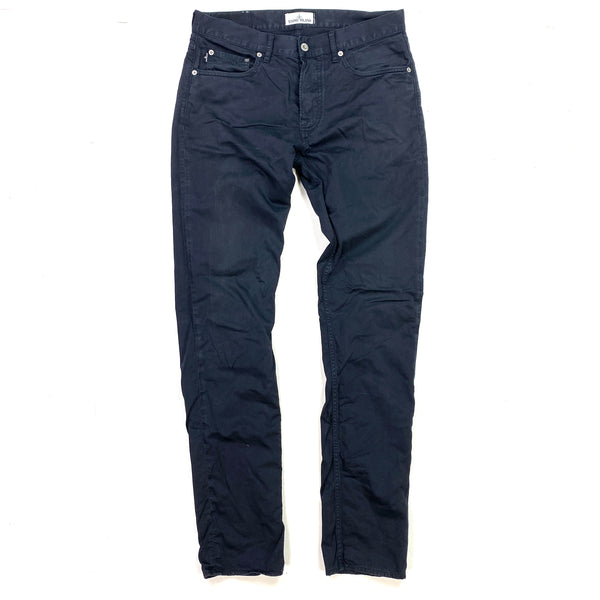 Stone Island Navy Cotton Trousers