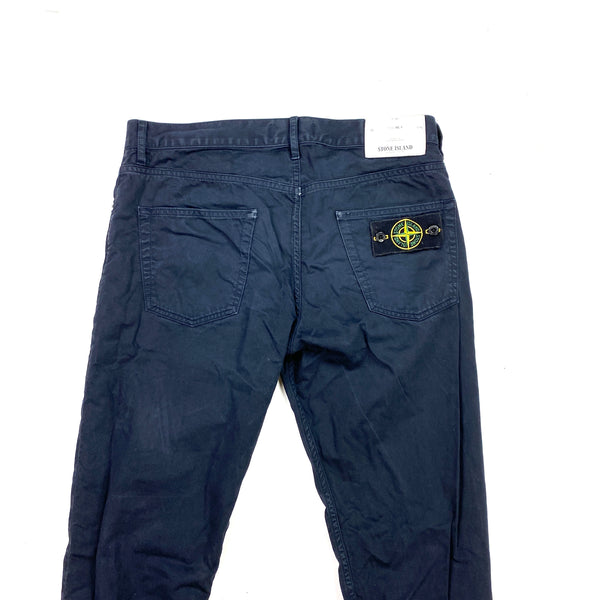 Stone Island Navy Cotton Trousers