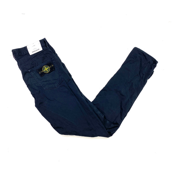 Stone Island Navy Cotton Trousers