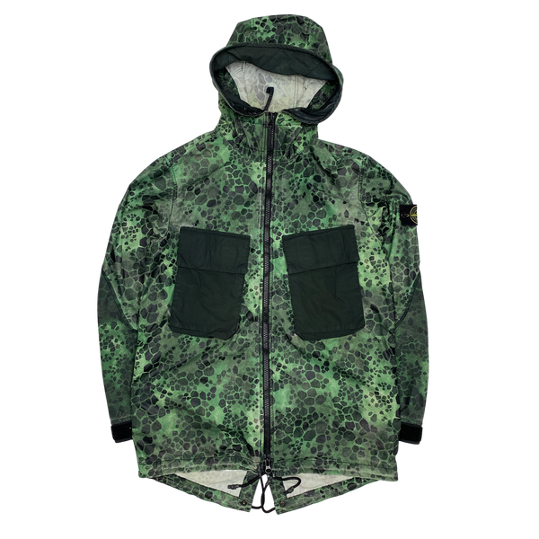 Stone Island 2018 Alligator Camo Light Cotton / Nylon Fishtail Parka