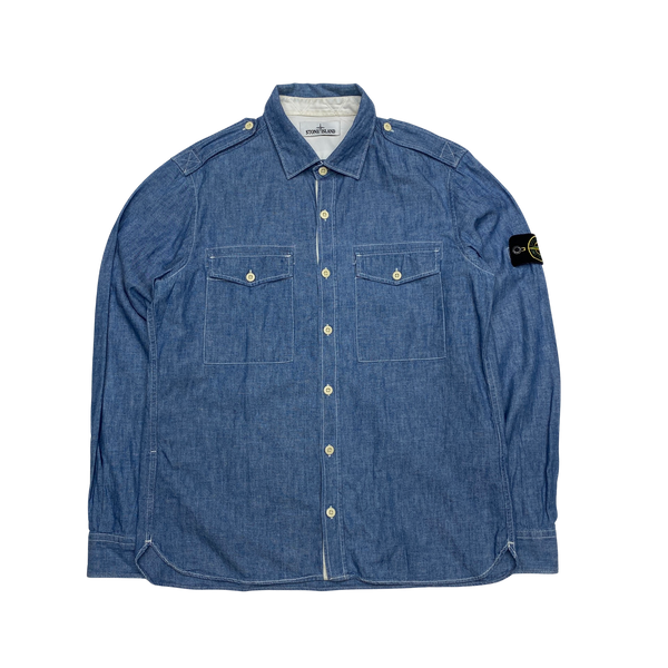 Stone Island Cotton 2014 Chambray Overshirt