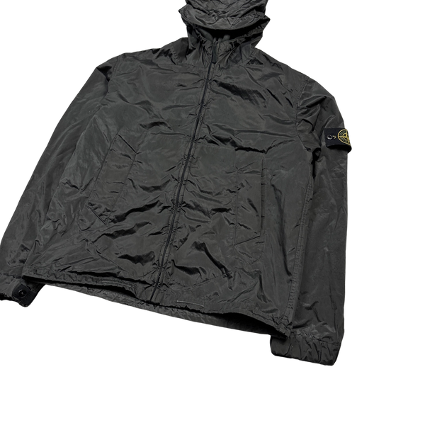 Stone Island 2005 Grey Velvet Lined Shimmer Jacket - Large