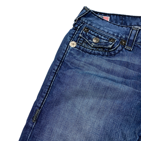 True Religion Black Contrast Stitch Ricky Super T Jeans