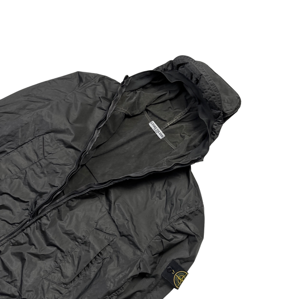 Stone Island 2005 Grey Velvet Lined Shimmer Jacket - Large
