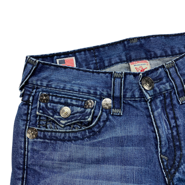 True Religion Black Contrast Stitch Ricky Super T Jeans
