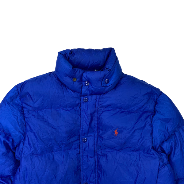 Ralph Lauren Blue Nylon Down Filled Puffer Jacket
