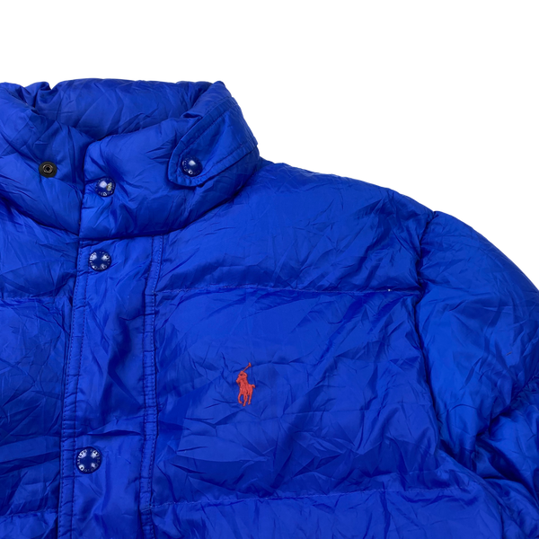 Ralph Lauren Blue Nylon Down Filled Puffer Jacket
