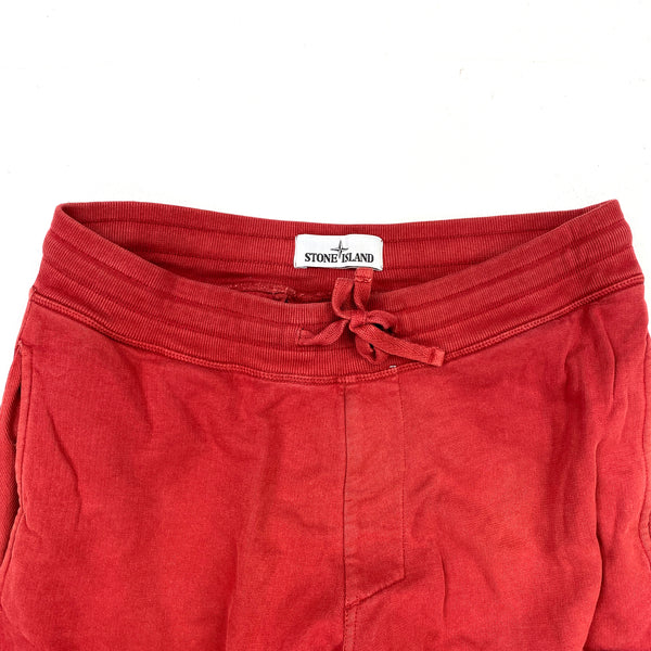 Stone Island Red Cotton Cargo Trousers