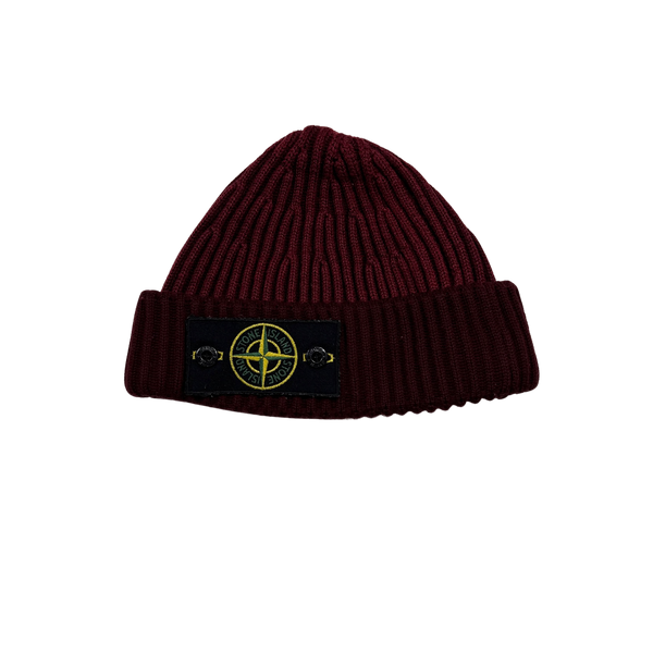 Stone Island 2012 Red Two Tone Blue Beanie