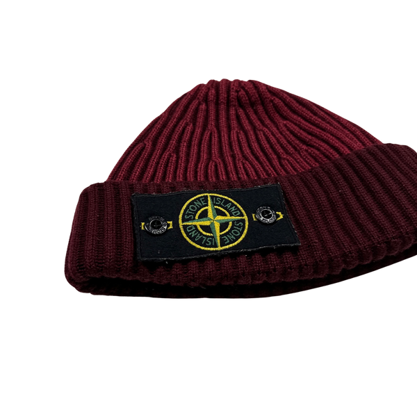Stone Island 2012 Red Two Tone Blue Beanie