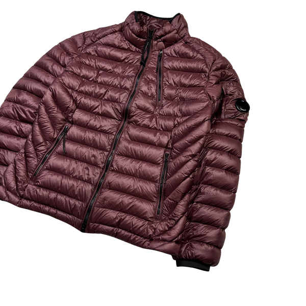 CP Company Burgundy Down Filled Puffer Jacket - XL
