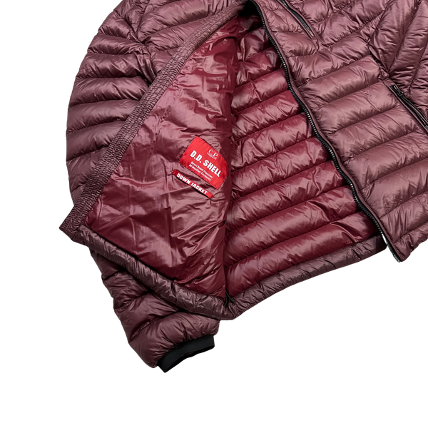CP Company Burgundy Down Filled Puffer Jacket - XL