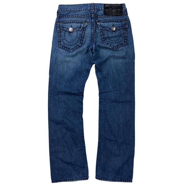 True Religion Black Contrast Stitch Ricky Super T Jeans