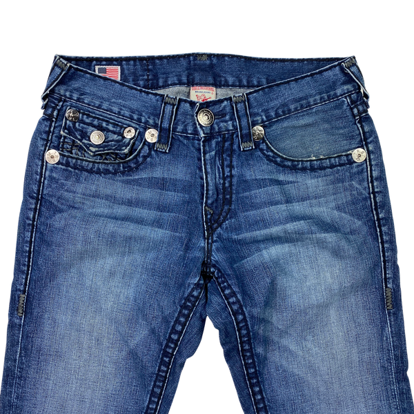 True Religion Black Contrast Stitch Ricky Super T Jeans