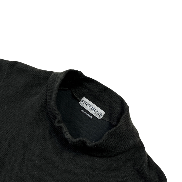 Stone Island 2002 Vintage Khaki Ribbed Wool Pullover - XL