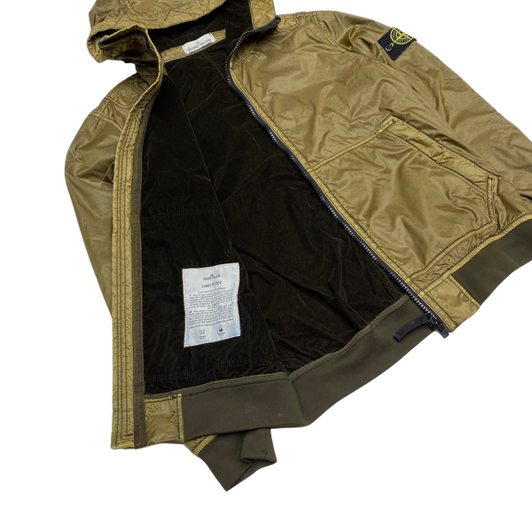 Stone Island Khaki Lamy Flock Hooded Jacket