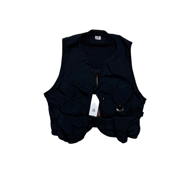 CP Company Navy 50 Fili Multipocket Utility Vest - Large