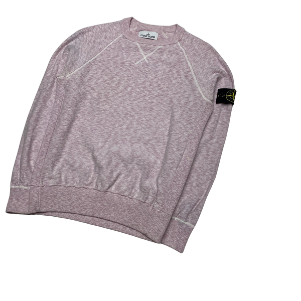 Stone Island Pink Marl Cotton Lightweight Knit