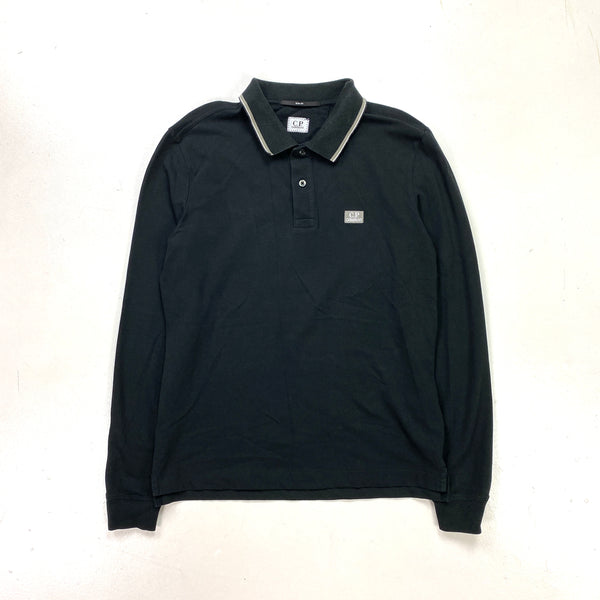 CP Company Black Cotton Polo Shirt