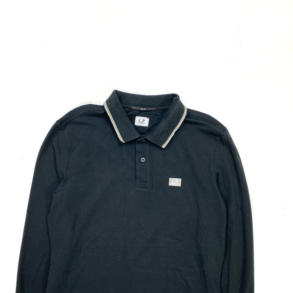 CP Company Black Cotton Polo Shirt