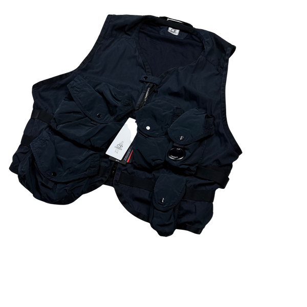 CP Company Navy 50 Fili Multipocket Utility Vest - Large