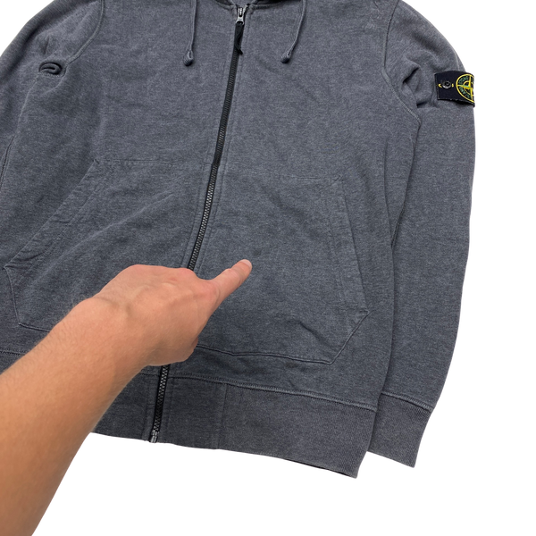Stone Island 2020 Grey Zipped Hoodie