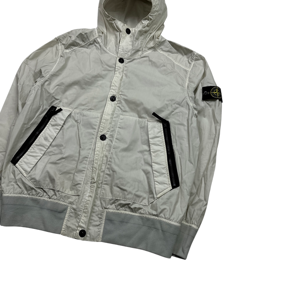 Stone Island 2014 Cream Mussola Gommata Lightweight Jacket - XXL