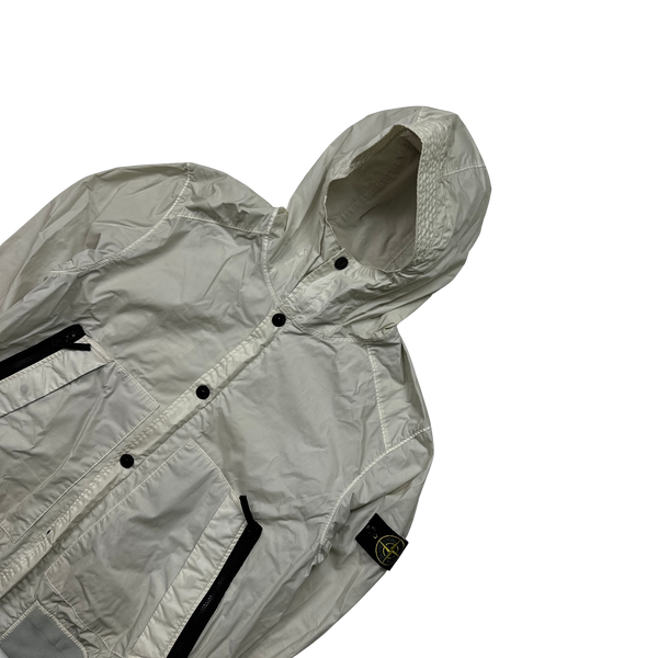 Stone Island 2014 Cream Mussola Gommata Lightweight Jacket - XXL