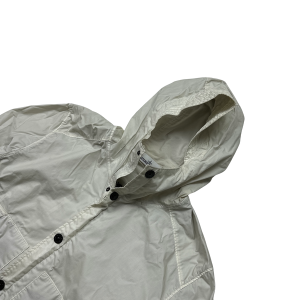 Stone Island 2014 Cream Mussola Gommata Lightweight Jacket - XXL