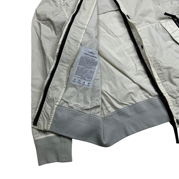 Stone Island 2014 Cream Mussola Gommata Lightweight Jacket - XXL