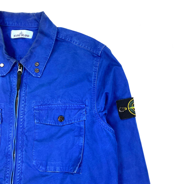 Stone Island Blue Thick Cotton Overshirt