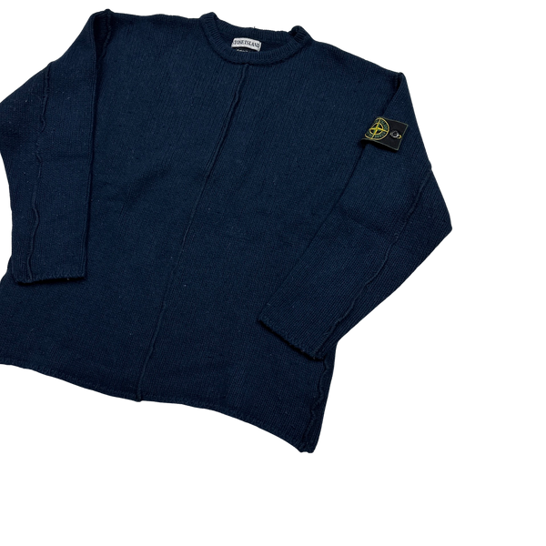 Stone Island 1995 Navy Knitted Pullover - XL