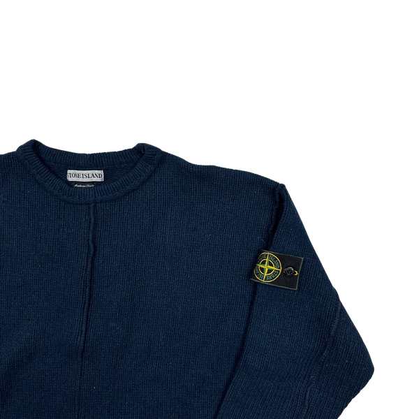 Stone Island 1995 Navy Knitted Pullover - XL