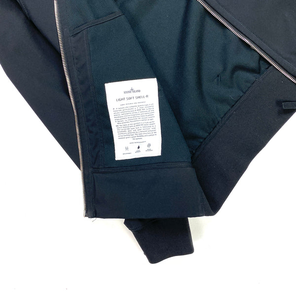Stone Island Black Light Soft Shell Hooded Jacket