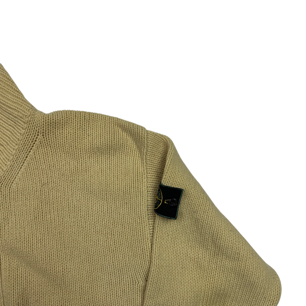 Stone Island 1996 Yellow Wool Knitted Pullover - Large