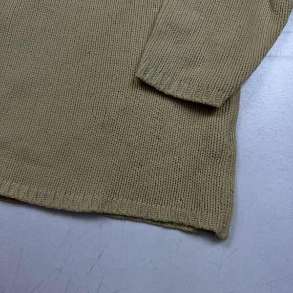 Stone Island 1996 Yellow Wool Knitted Pullover - Large