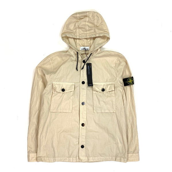 Stone Island Beige 2020 Hooded Overshirt