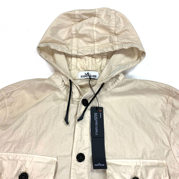 Stone Island Beige 2020 Hooded Overshirt
