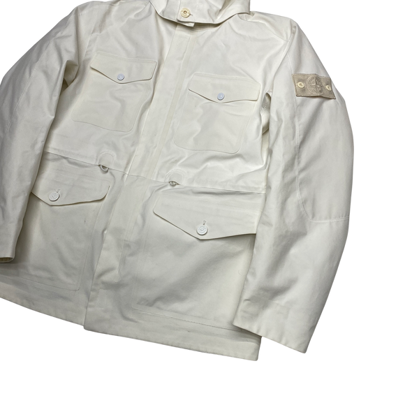 Stone Island 2017 White Ghost Tank Shield Jacket