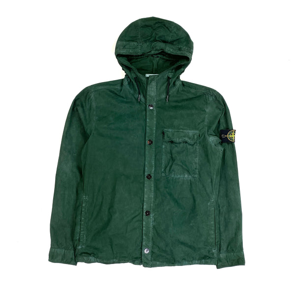 Stone Island Forest Green Hooded Overshirt