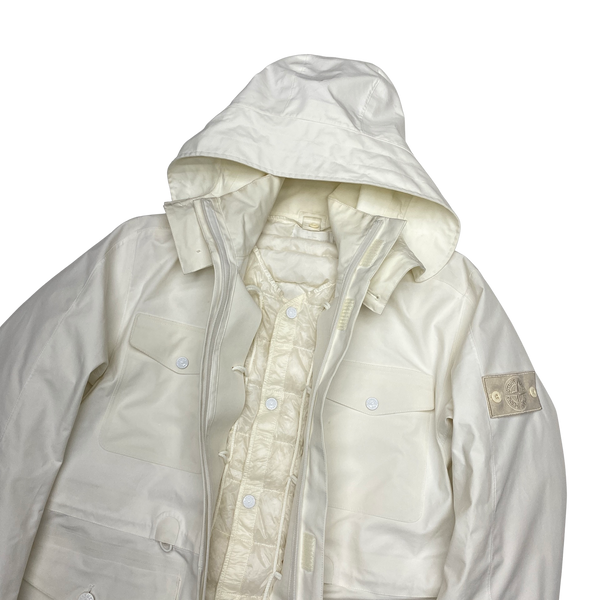 Stone Island 2017 White Ghost Tank Shield Jacket