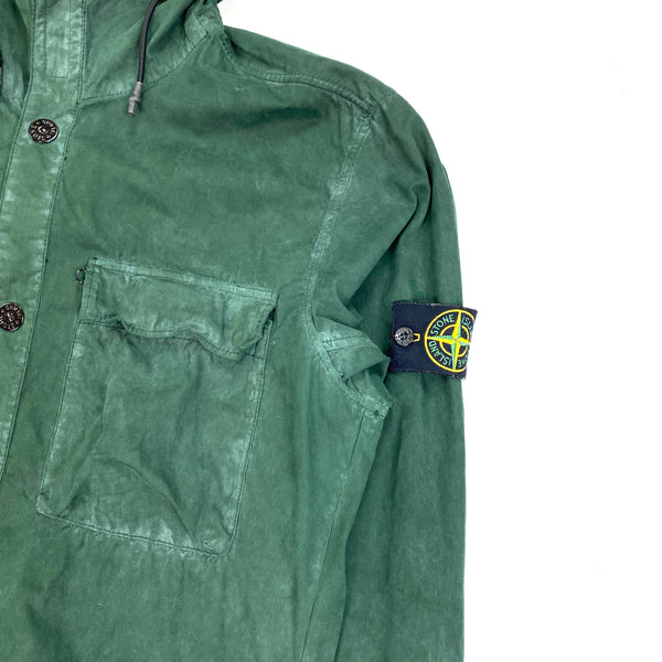 Stone Island Forest Green Hooded Overshirt