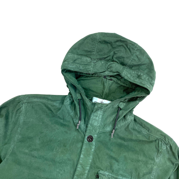 Stone Island Forest Green Hooded Overshirt