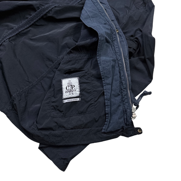 CP Company Navy Chrome Shimmer Multipocket Goggle Jacket